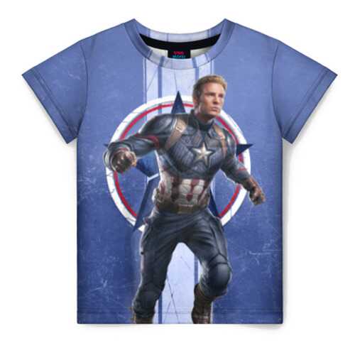 Детская футболка ВсеМайки 3D Captain America, размер 98 в Дочки и Сыночки