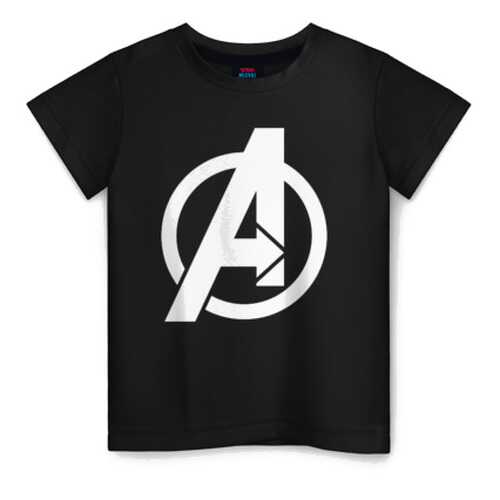 Детская футболка ВсеМайки Avengers logo white хлопок, р. 140 в Дочки и Сыночки