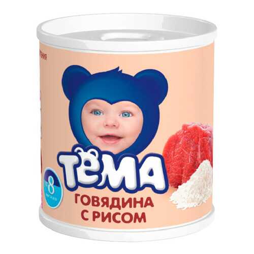 Пюре мясное Тёма Говядина с рисом 100 г в Дочки и Сыночки