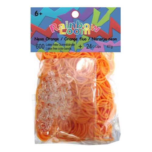 Плетение из резинок Rainbow Loom Solid Bands - Neon Orange в Дочки и Сыночки