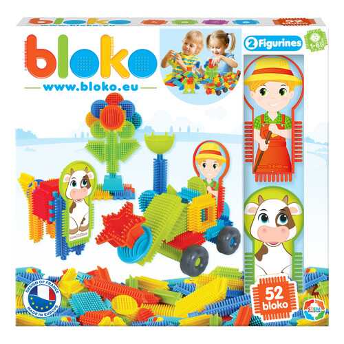 Игольчатый конструктор Bloko. 50 деталей + 2 персонажа (ферма) в Дочки и Сыночки