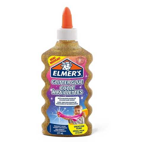 Клей для слайма Elmers Glitter glue золотой 177 мл в Дочки и Сыночки