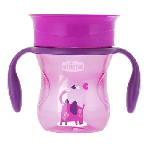 Чашка-поильник Chicco Perfect Cup носик 360, 266 мл, Розовый со слоником в Дочки и Сыночки