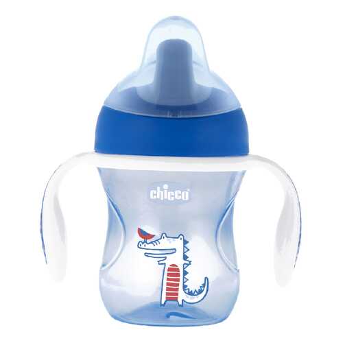 Chicco Поильник Chicco Training Cup (полужесткий носик), 1 шт,, 6+, 200 мл, синий в Дочки и Сыночки