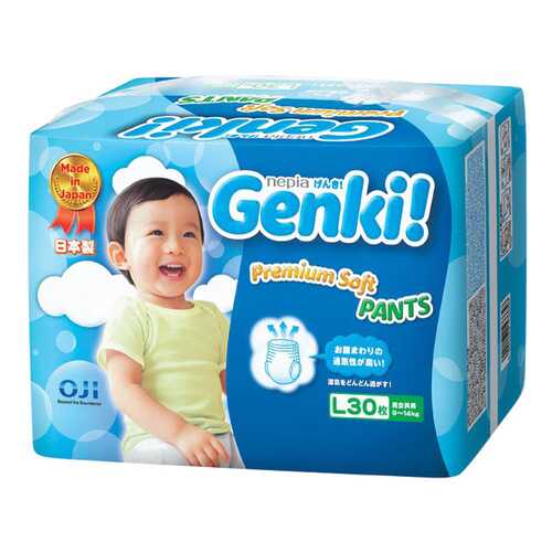 Подгузники-трусики Genki Premium Soft L (9-14 кг), 30 шт. в Дочки и Сыночки