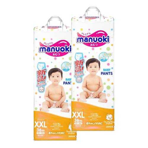 Подгузники-трусики MANUOKI XXL (15+ кг), 2х36 шт. в Дочки и Сыночки