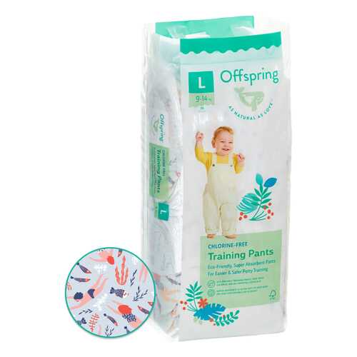 Трусики-подгузники Offspring, L 9-14 кг. Риф 36 шт. в Дочки и Сыночки